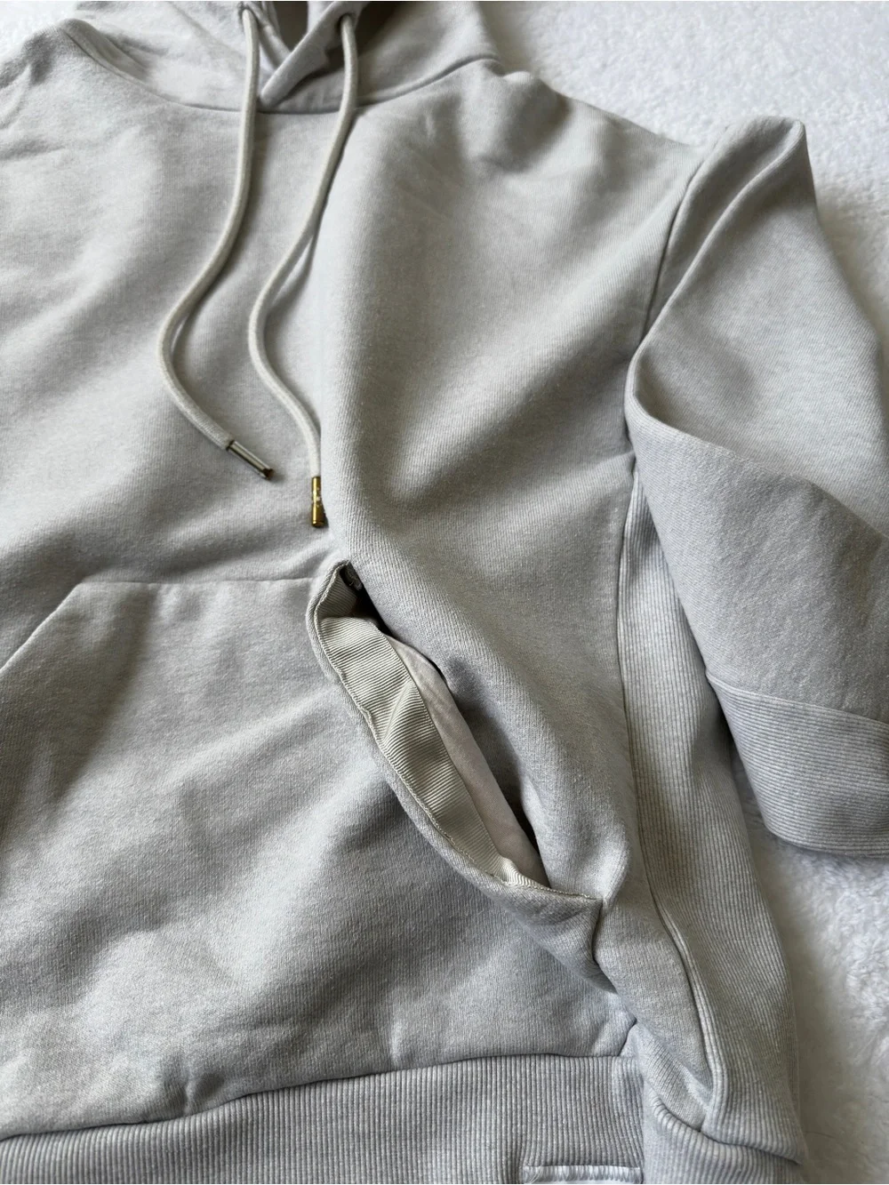 Nike Air Jordan Heavyweight Fleece Pullover Hoodie Cream Oatmeal Size Small